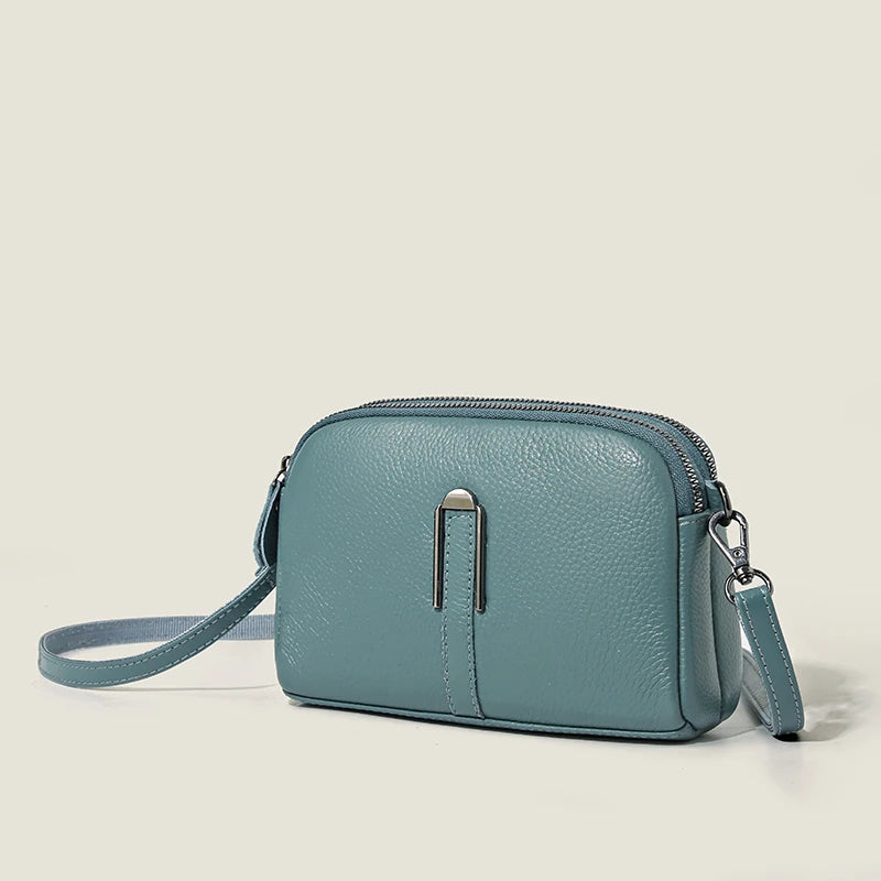 Bolsa de Couro Monocromática CrossBody